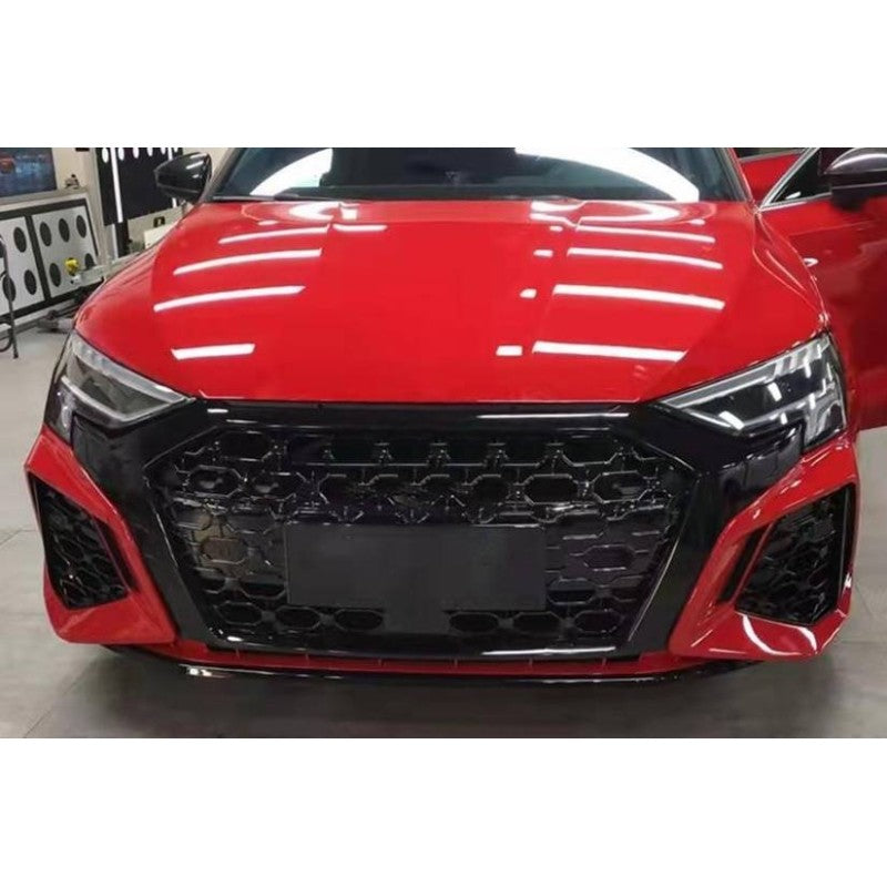 Audi A3 Sedan / Sportback 2021+ RS3 Style Front Bumper Conversion with spoiler