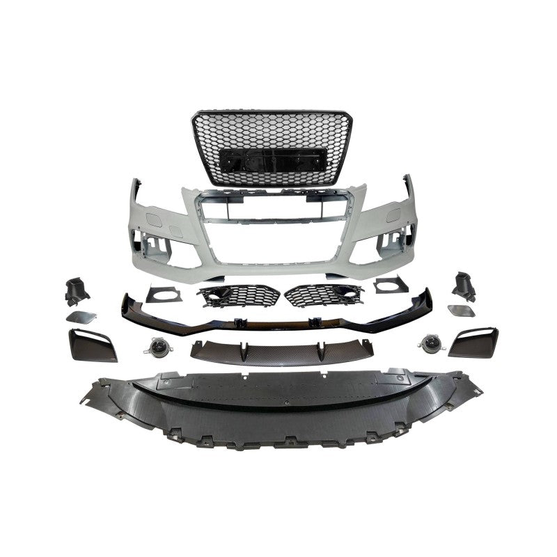 Audi A7 2011-14 RS7 Style Front Bumper & Gloss Black Spoiler