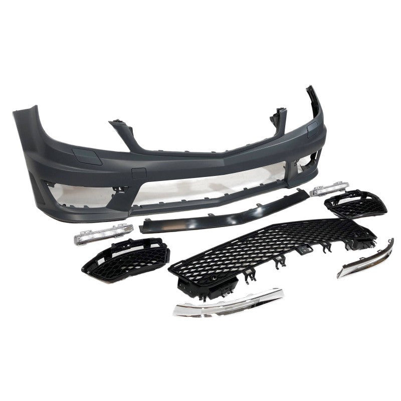 Mercedes W204 Coupe 4D 2007-13 AMG C63 Design Front Bumper with Park Sensor