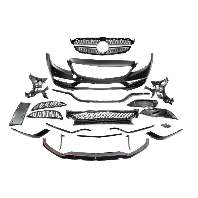 Mercedes W205 2014/18 Coupe / 4D / SW C63 AMG Style Front Bumper with Spoiler