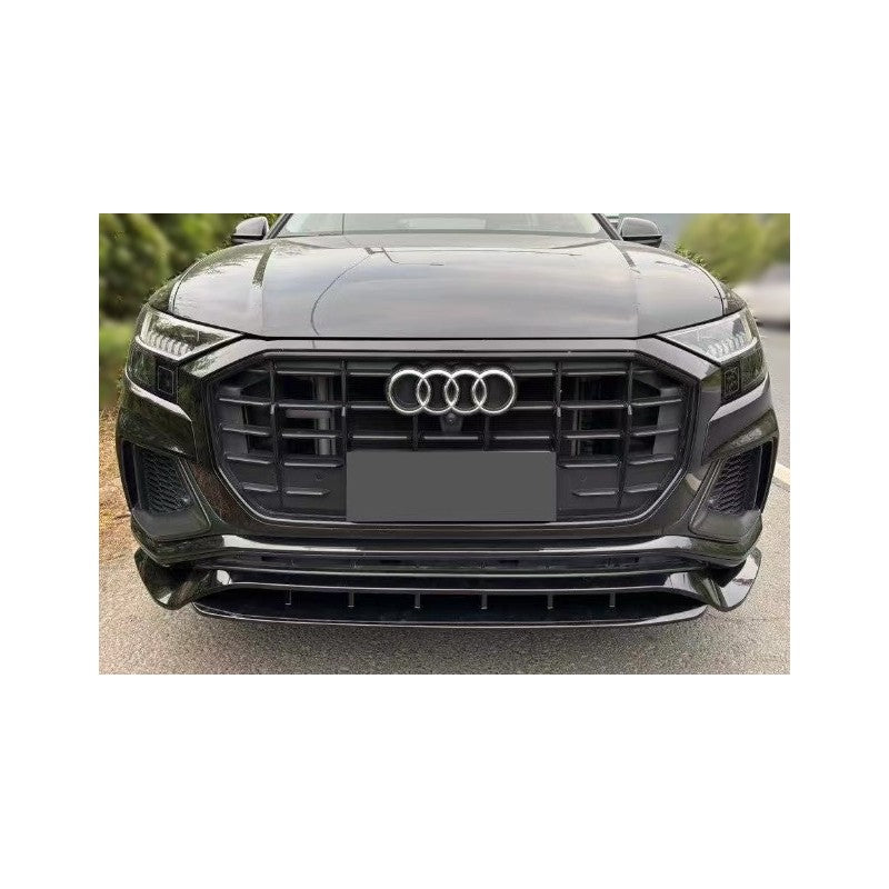 Audi Q8 2018-23 S-Line Glossy Black Front Spoiler