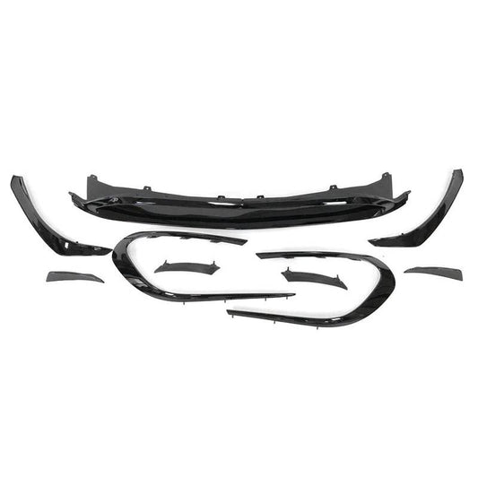 Mercedes W117 Facelift 2017+ AMG Style A45 Glossy Black Front Spoiler
