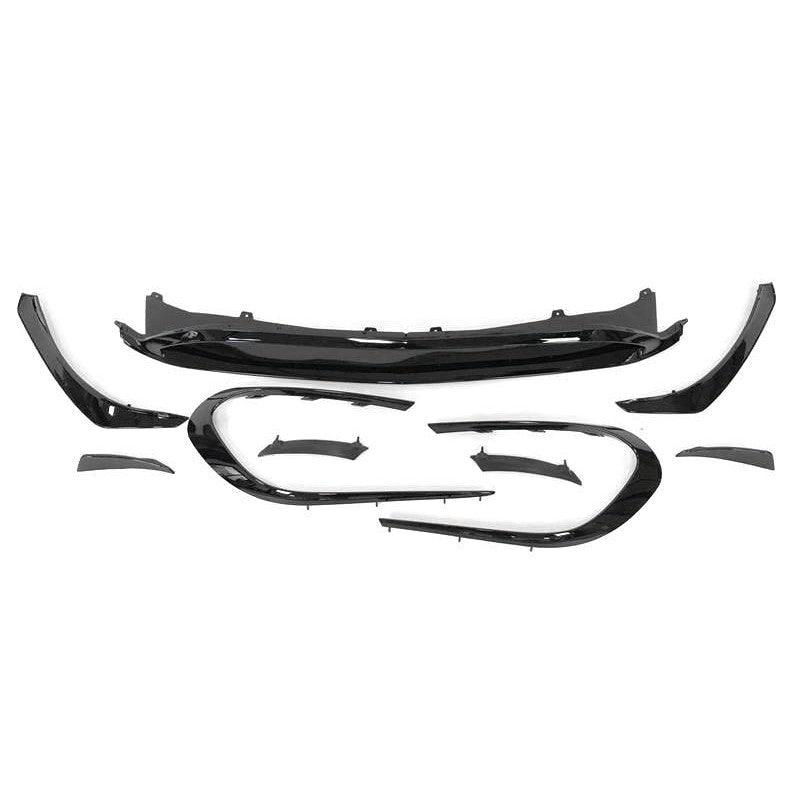 Mercedes W117 Facelift 2017+ AMG Style A45 Glossy Black Front Spoiler
