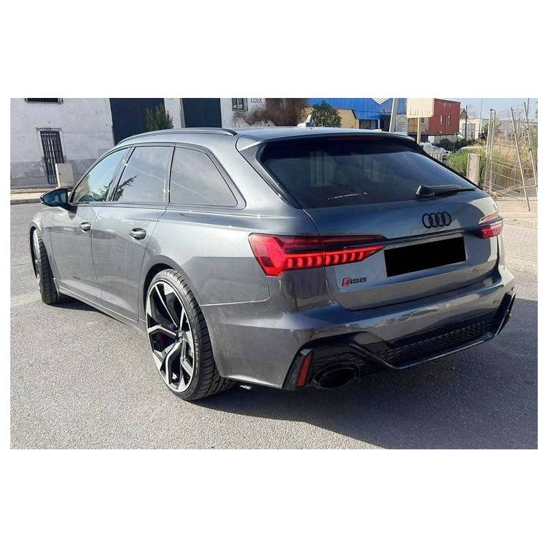 Audi A6 C8 Avant RS6 Style Rear Bumper & Gloss Black Diffuser