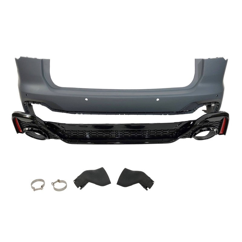 Audi A6 C8 Avant RS6 Style Rear Bumper & Gloss Black Diffuser