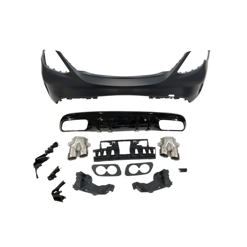 Mercedes W205 2014/18 4D C43 Style Rear Bumper with Tailpipes