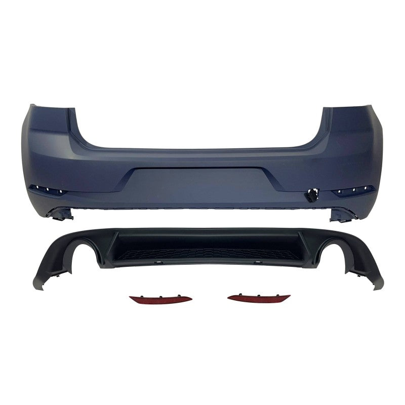 Volkswagen Golf 7 to 7.5 GTI Style Twin Exhausts Rear Bumper