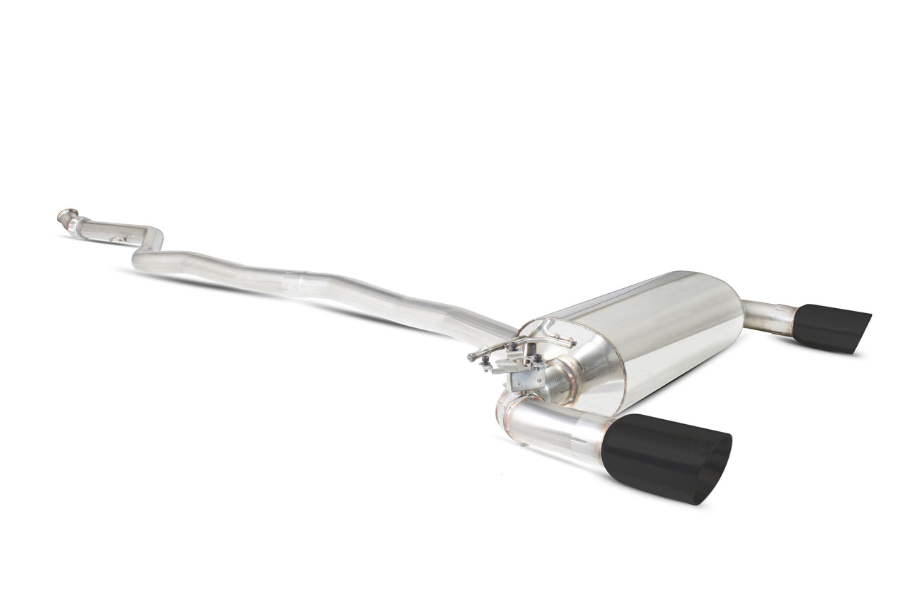 Scorpion Cat-back system with electronic valves - Valved - Black Ceramic Tailipes - M235i - 2014 - 2016 - SBMV067DC