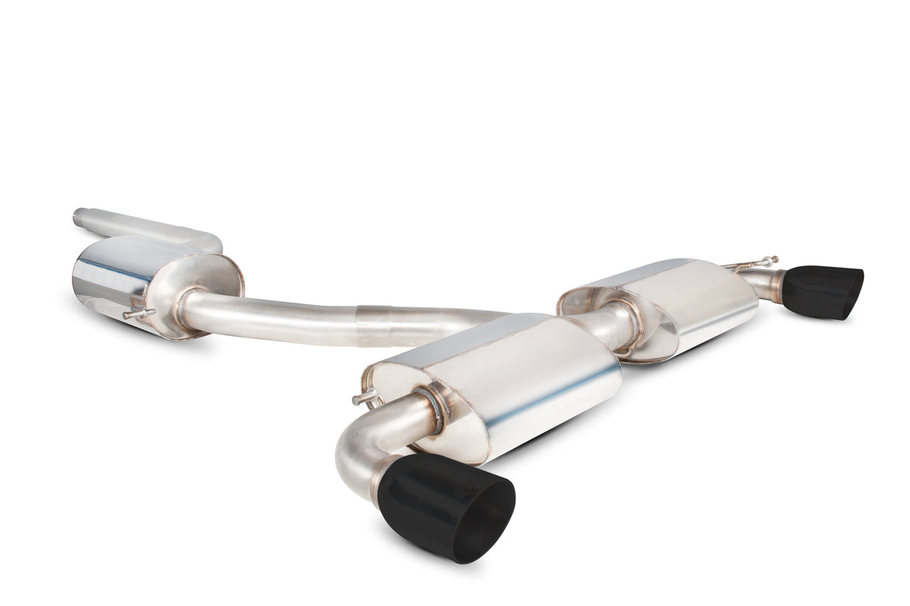 Scorpion Resonated cat-back system - Black Ceramic Tailipes - Scirocco R - 2009 - 2017 - SVW041C