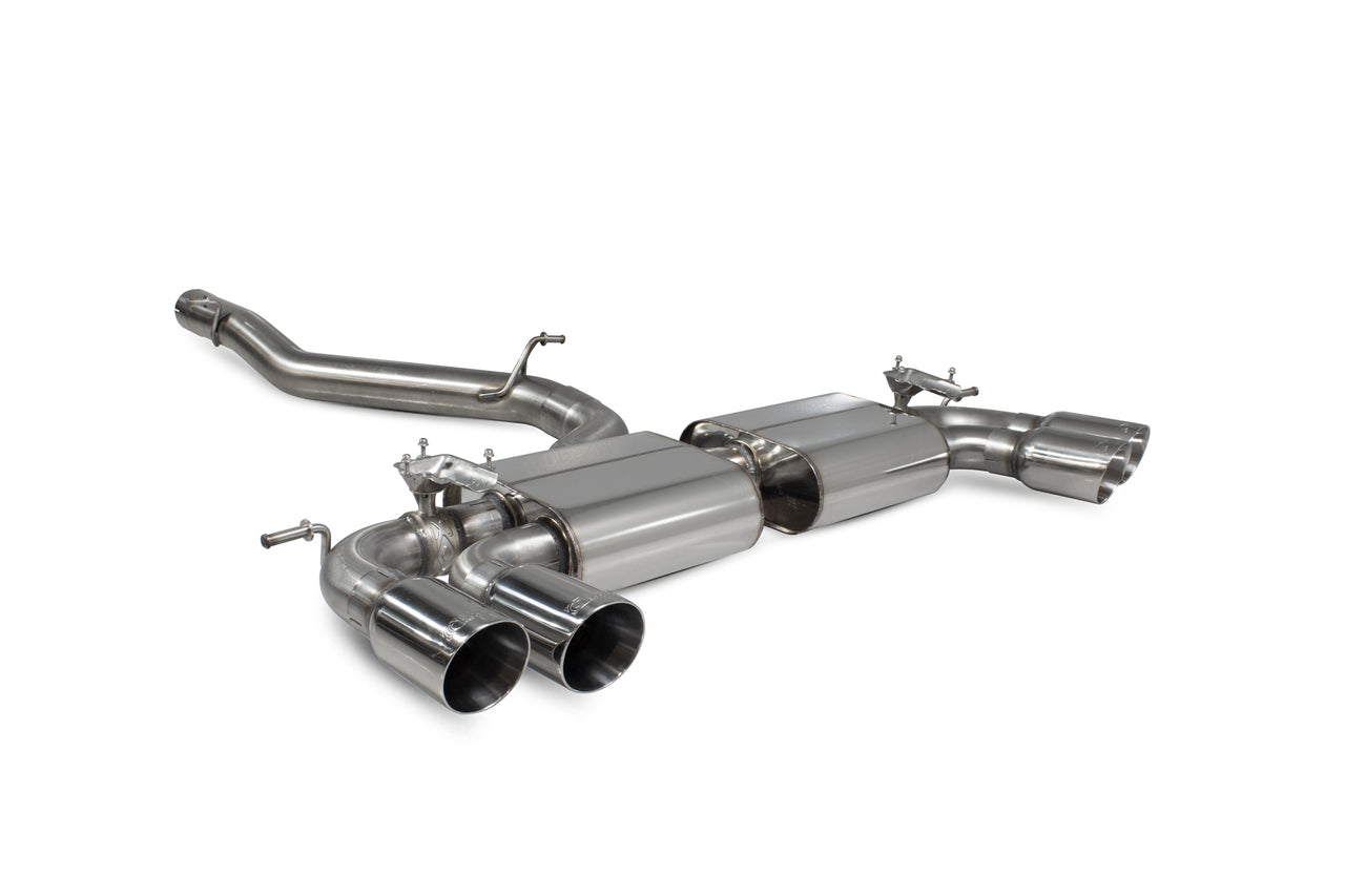 Scorpion Non-res cat-back system with electronic valves Valved - Golf R MK7.5 Facelift GPF & Non GPF Models 2017 - 2019 - SVWS054D