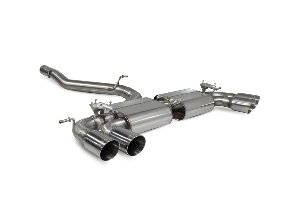 Scorpion Non-res cat-back system with electronic valves Valved - Golf R MK7.5 Facelift GPF & Non GPF Models 2017 - 2019 - SVWS054D