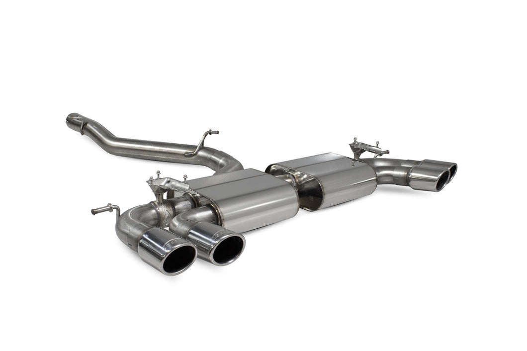 Scorpion Non-res cat-back system with electronic valves Valved - Golf R MK7.5 Facelift GPF & Non GPF Models 2017 - 2019 - SVWS054